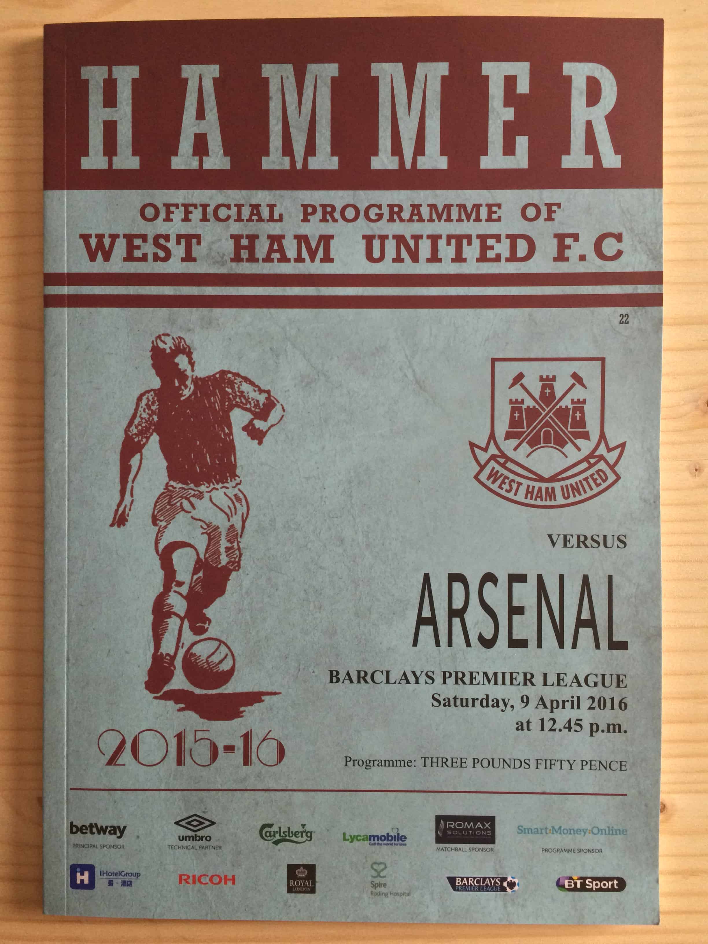 West Ham United FC v Arsenal FC